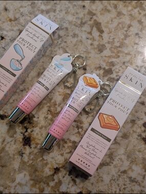 Louis Vuitton Pink Lip Balm Keychain Duo